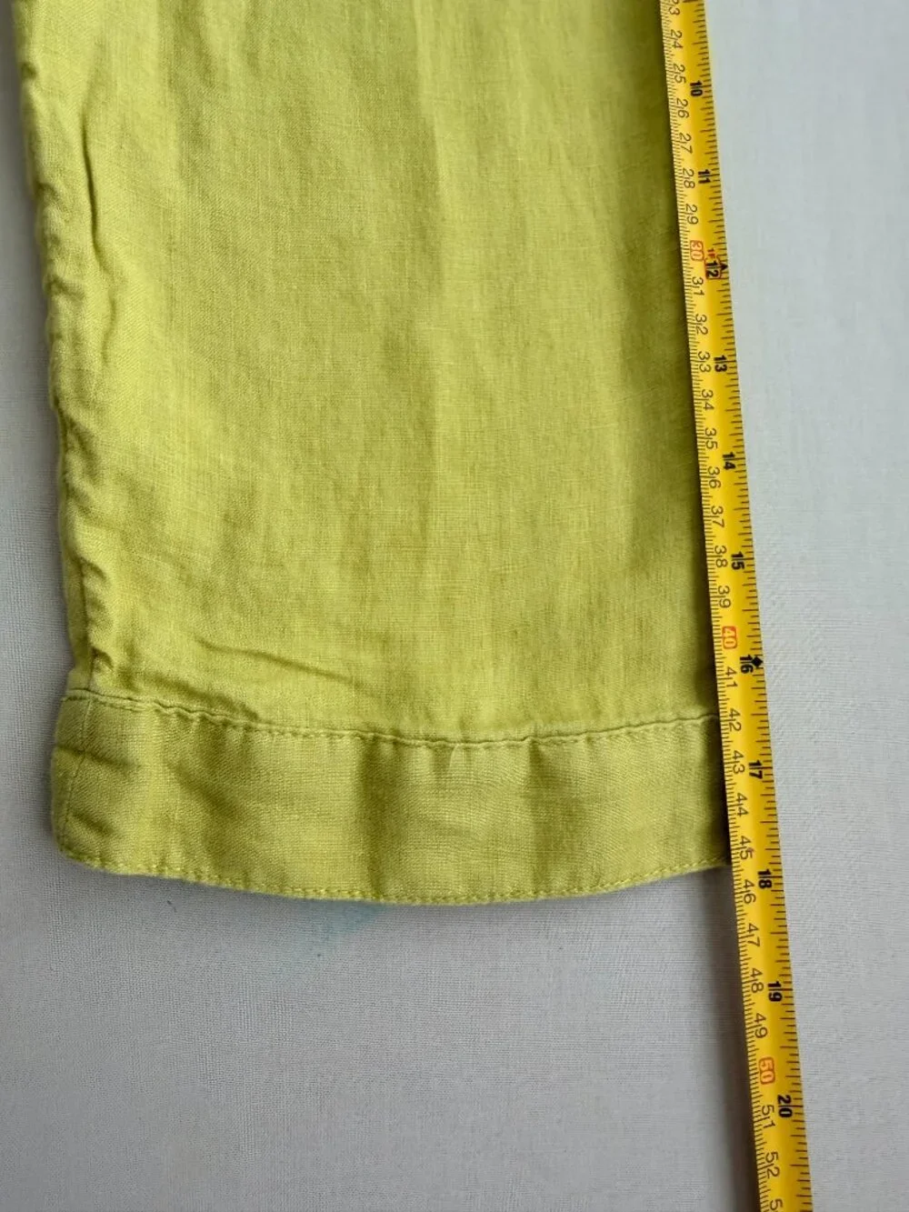 Tahari 100% Linen Mustard Yellow Popover Tunic Top XL Coastal Grandma - Picture 6 of 6